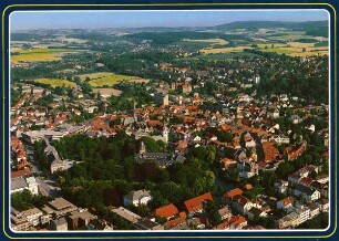 Luftbildaufnahme von Detmold. Ansichtskarte