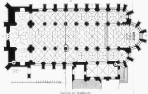 Halle (Saale), ehem. Augustiner-Chorherrenstiftskirche St. Moritz, Grundriss; Conrad von Einbeck