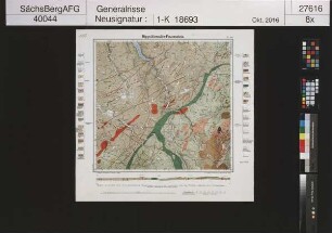 Geologische Spezialkarte von Sachsen (mit russischer Legende)