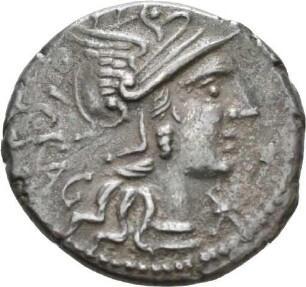 Denar des L. Antestius Gragulus mit Darstellung des Jupiter in einer Quadriga