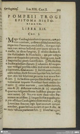 Pompeii Trogi Epitoma Historiarum, Liber XIX.
