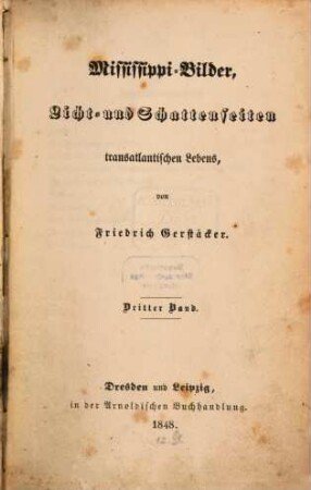 Mississippi-Bilder : Licht- und Schattenseiten transatlantischen Lebens, 3