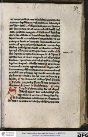 Si vis blasphemavit in deum vel aliquem sanctorum dicendo sibi maledictionem vel alia opprobriosa verba...