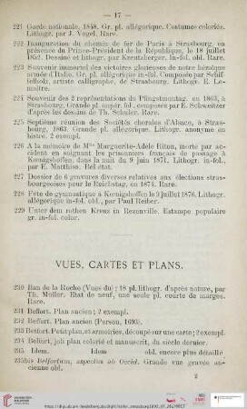 Vues, Cartes et Plans (Nr. 230 - 366)