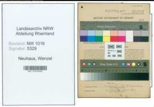Entnazifizierung Wenzel Neuhaus , geb. 28.01.1891 (Landwirt)