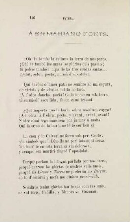 146, A En Mariano Fonts.