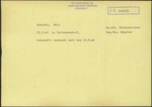 Eintrag in der Bundeszentralkartei (Teil des Testsamples): Konradt, Karl
