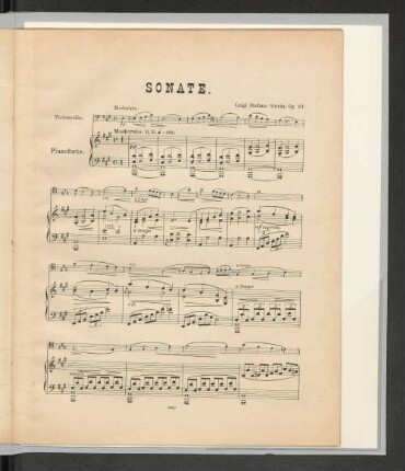 Sonate. [Violoncello & Pianoforte]