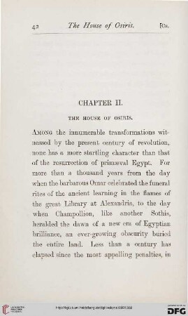 Chapter II: The house of Osiris
