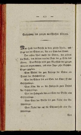 Eintheilung des ganzen menschlichen Körpers.