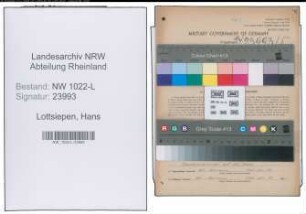 Entnazifizierung Hans Lottsiepen , geb. 15.12.1894 (Angestellter)