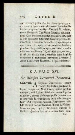 Caput XVI. De Ministro Sacramenti Poenitentiae