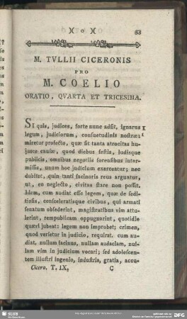 Pro M. Coelio Oratio, Quarta Et Tricesima