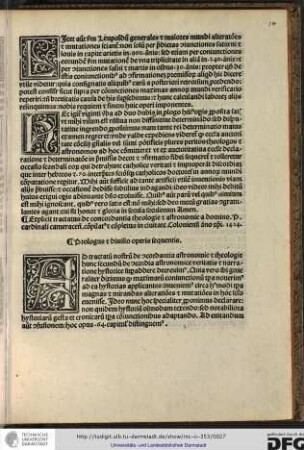 Prologus et divisio operis sequentis.