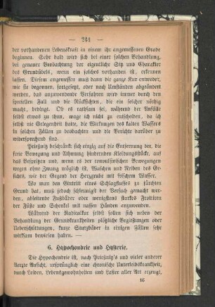 6. Hypochondrie und Hysterie.