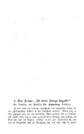 Zur Frage: "Ist mein Junge begabt?" : Pädagogisches