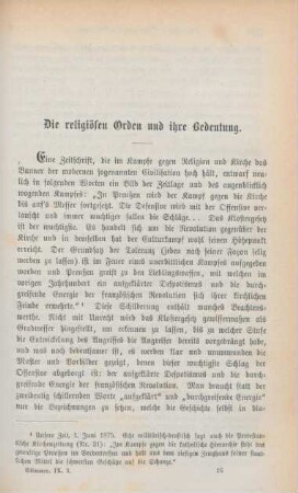 237-255 Die religiösen Orden und ihre Bedeutung : I.