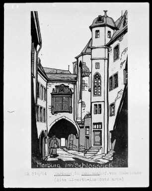 Marburg, ehemaliges Landgrafenschloss, Schlosshof