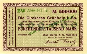 Fünfhunderttausend Mark