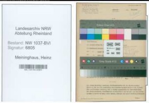 Entnazifizierung Heinz Meininghaus , geb. 22.04.1909 (Angestellter)
