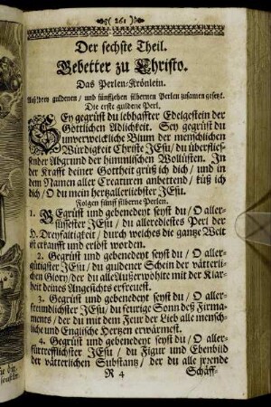 Der sechste Theil. Gebetter zu Christo.