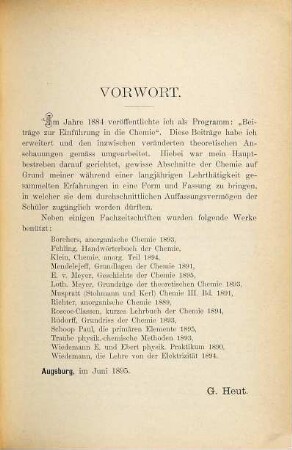 Materialien für den Unterricht in der Chemie an Mittelschulen