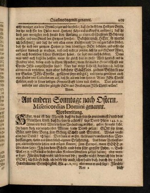 499-519, Am andern Sonntage nach Ostern, Misericordias Domini genannt