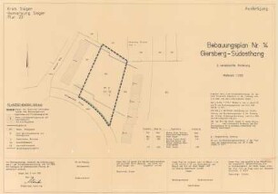Bebauungsplan Nr. 14 Giersberg-Südosthang, 2. vereinfachte Änderung, Kreis Siegen, Gemarkung Siegen, Flur 23