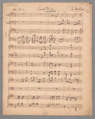 Polonaise für Violine, Violoncello und Klavier in E-Dur - BSB Mus.ms. 4743-2