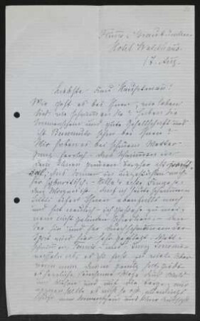 Brief von Hedwig Fischer an Margarete Hauptmann
