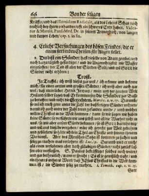 4. Etliche Versuchungen des bösen Feindes/ die er einem sterbenden Christen für Augen stellet.