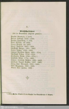 F. Kirchschullehrer