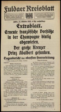 Ausgabe vom Montag, den 25. Oktober 1915.