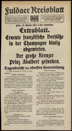 Ausgabe vom Montag, den 25. Oktober 1915.