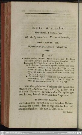 Dritter Abschnitt: Formelkunde, Formularia