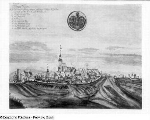 Ansicht der Stadt Sayda : Ansicht der Stadt Sayda. wohl Pinselzeichnung (1701/1750)