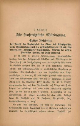 5. Kapitel. Die strafrechtliche Würdigung