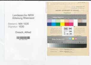 Entnazifizierung Alfred Dresch , geb. 08.10.1905 (Angestellter)