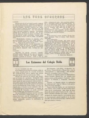 Los exámenes del Colegio Belda
