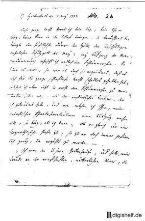 26: Brief von Wilhelm Heinse an Johann Wilhelm Ludwig Gleim