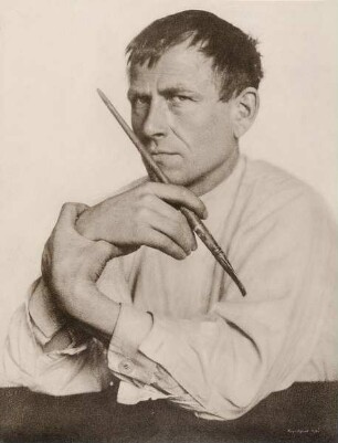 Otto Dix, aus dem Album "Ausstellung Hugo Erfurth - Bildnisse aus dem XX. Jahrhundert, Konstanz 1949"