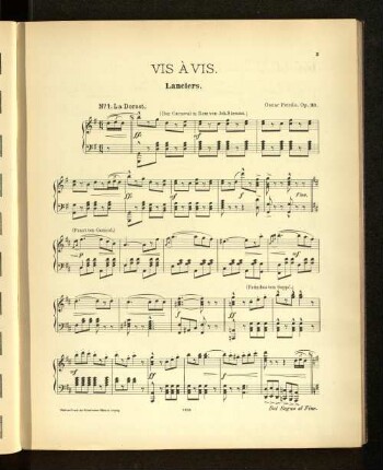 Vis à Vis. Lanciers.