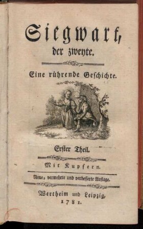 Theil 1: Siegwart, der zweyte. Erster Theil
