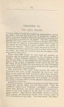 Chapter VI. The Hill tribes