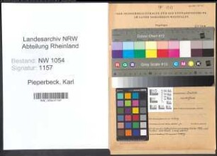 Entnazifizierung Karl Pieperbeck , geb. 01.06.1891 (Verm.Inspektor)