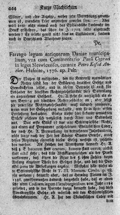 Farrago legum antiquarum Daniae municipalium.