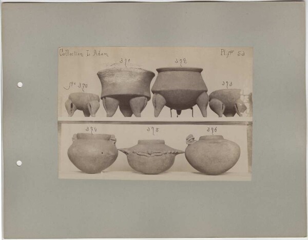 Seven clay vessels. L. Adam Collection