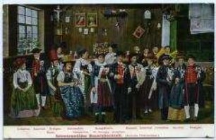 Bauern in Schwarzwälder Tracht auf einer Hochzeit