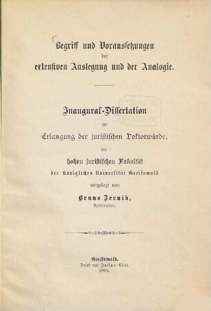Begriff und Voraussetzungen der extensiven Auslegung und der Analogie
