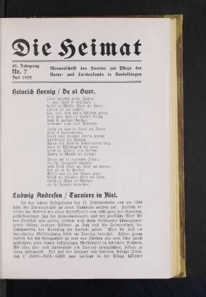 42. Jahrgang, Nr. 7, Juli 1932